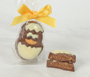 4083 Milk Chocolate Hatching Chick Duo with Luxury Praline Filling – Back to Back
