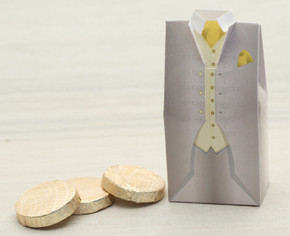Wedding Tuxedo with plain chocolate mint crisps - 2414