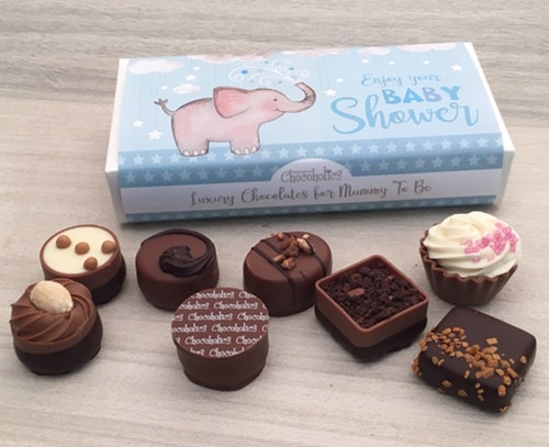 Luxury Box of 8 Belgian Chocolates to Celebrate a Baby Shower