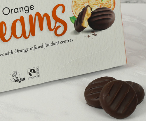 5094 Dark Chocolate Orange Creams from Whitakers of Skipton - Suitable for Vegans