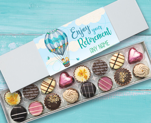 Personalised Retirement chocolate gift box