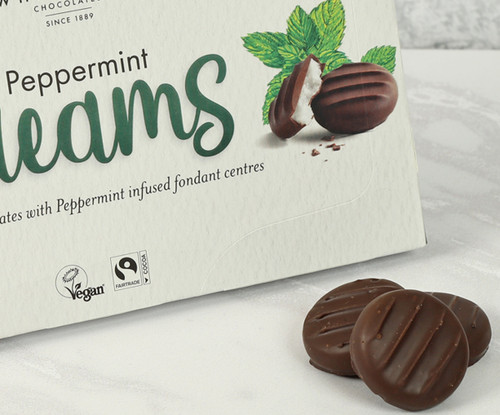 5567 Peppermint Creams - 15 Dark Chocolate Peppermint Creams by Whitakers