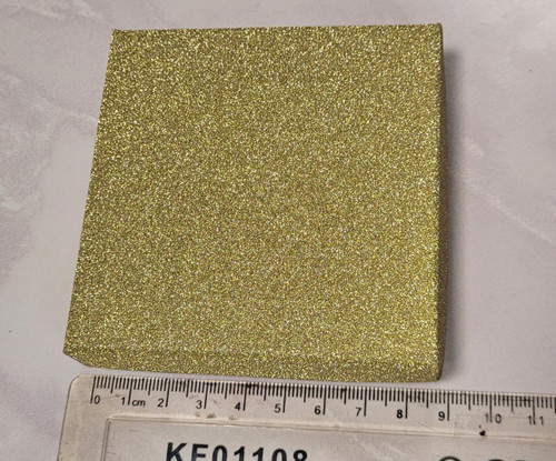 Gold Glitter and Black Square Box