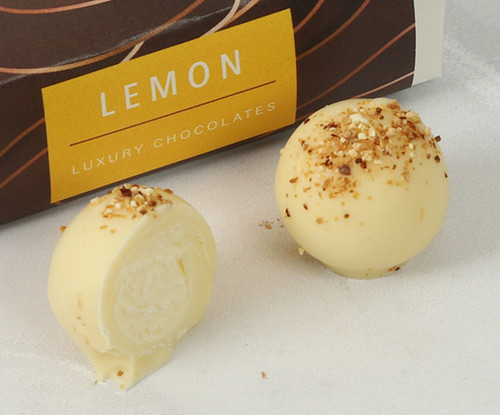 4428 Lemon Flavoured White Chocolate truffles 6 Pack SV
