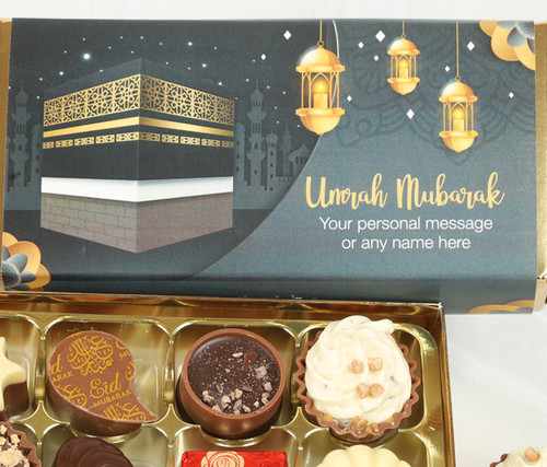 Personalised Umrah Mubarak Chocolate Gift Box