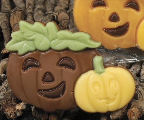 Solid Chocolate Pumpkin Duo. 2 Milk Chocolate Pumpkins