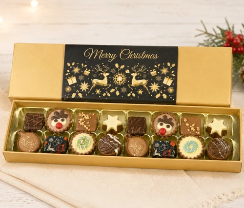 1011 Reindeer Chocolate Gift Box with 16 Luxury Festive Chocolates