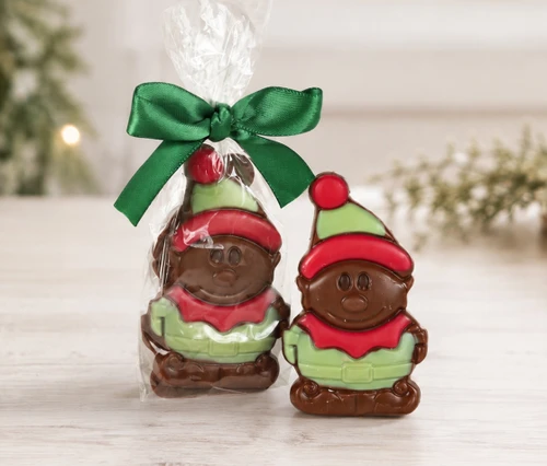 8737 Chocolate Elf Duo - 2 Milk Chocolate Elves