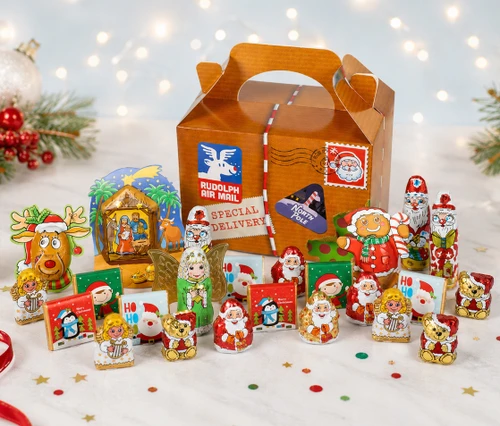 1832 Christmas Goody Box with 24 Milk Chocolates - Perfect for Advent