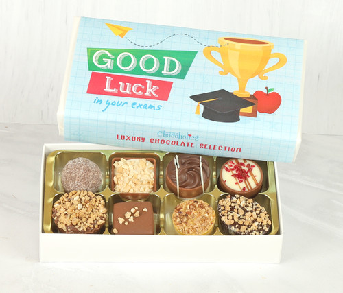 Good Luck Exam Chocolate Gift Box. Wish them luck during GSCE's, A-Levels, etc