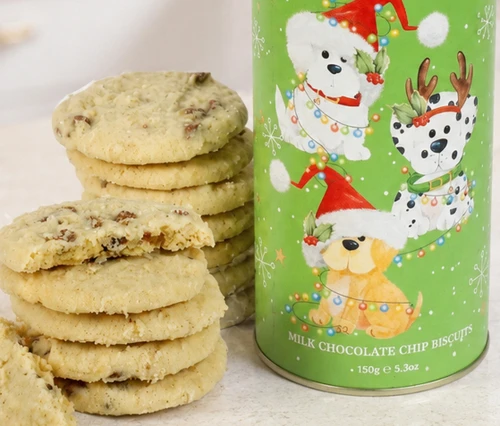 Christmas Dogs Chocolate Chip Biscuit Tube