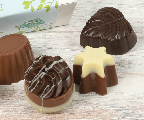 7922 Thank You Owl Box - 6 Luxury Chocolates Make An Ideal Thank you gift