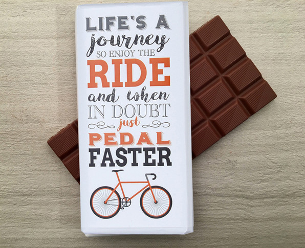 Milk Chocolate Bar for the cycling fan from Chocolates for Chocoholics