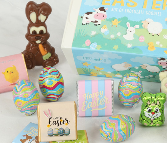 Easter Goodie Box. 15 Chocolate Treats for Easter Egg Hunts, Prizes & Fun