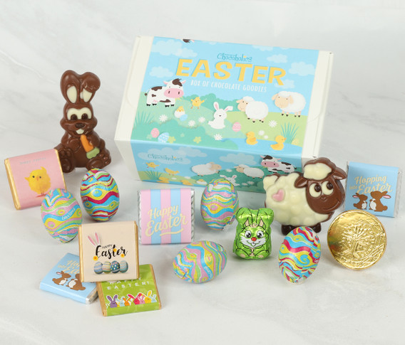 1960 Easter Goodie Box. 15 Chocolate Treats for Easter Egg Hunts, Prizes & Fun