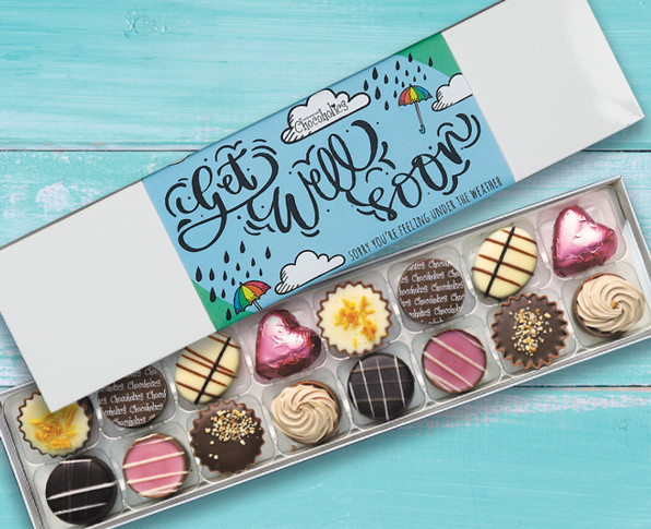 Get Well Soon Belgian and Swiss Luxury Chocolate Gift Box 