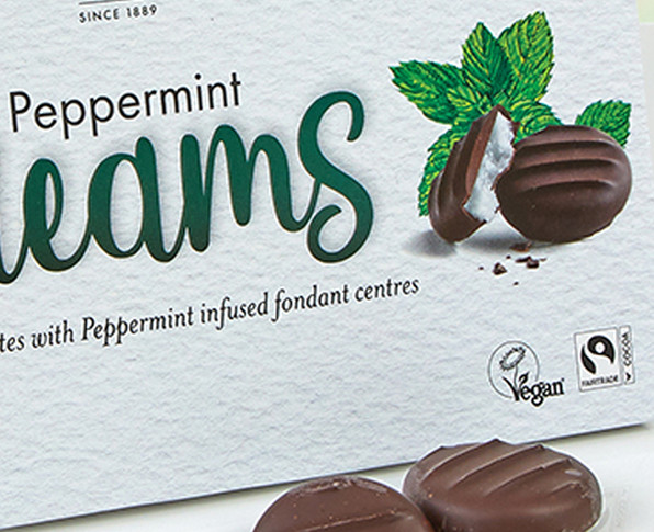 5567 Whitakers Dark Chocolate Peppermint Cremes - Suitable for Vegans