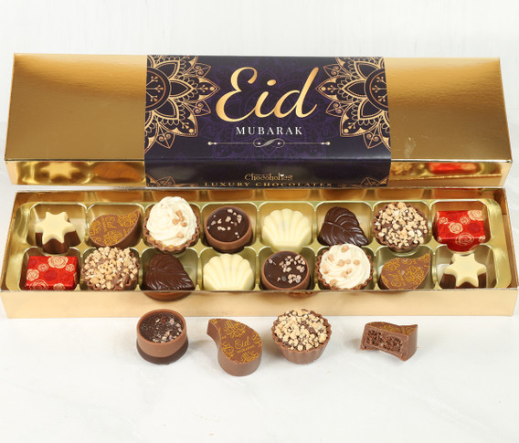Luxury Belgian Chocolates to celebrate Eid - purple wrapper