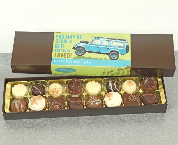 Luxury Belgian Chocolates with an Off Road wrapper  For Dad- 8923