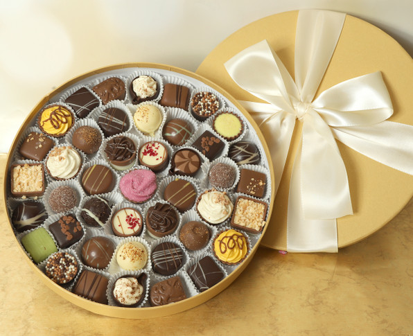 Heavenly Gold 43 Chocolate Selection - Stunning Belgian and Swiss Chocolates