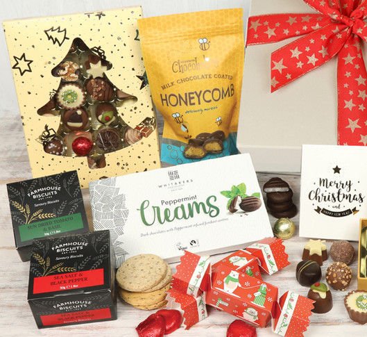 Large Christmas Hamper filled with Chocolate Gifts and Treats