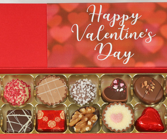 Valentines 16 Chocolate Box. A Perfect Romantic Valentines Day Gift