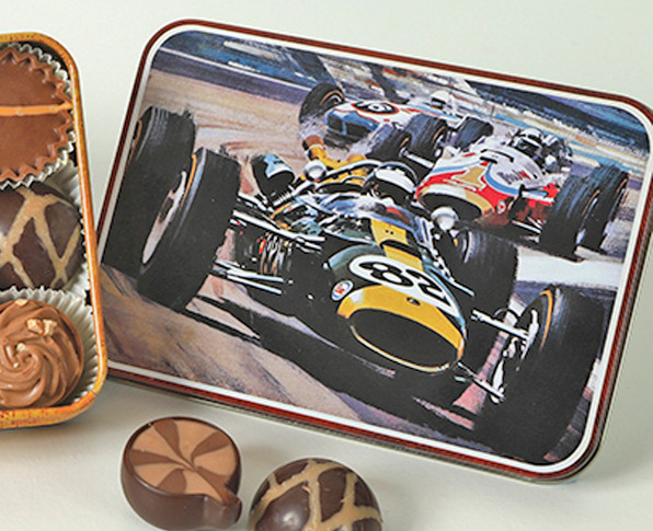 7973 Racing Car Design Tin with Luxury Chocolates