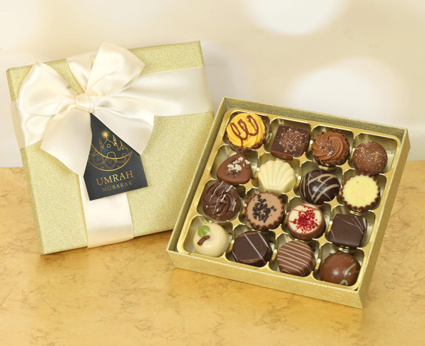Square Box of 16 Luxury Belgian Chocolates to celebrate Eid - 6127