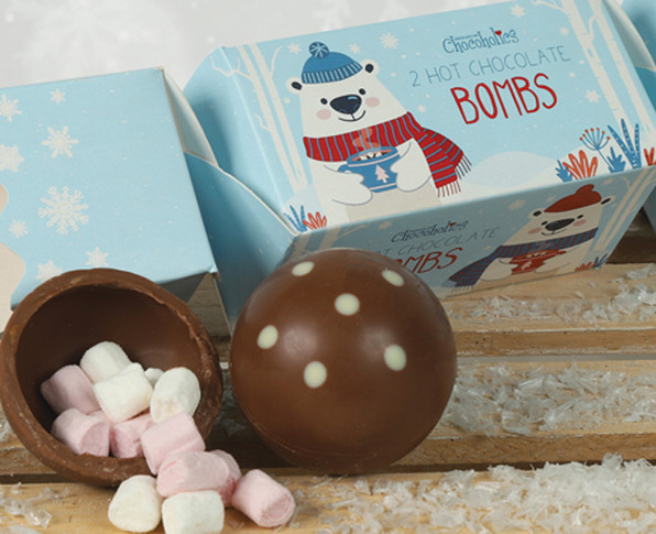 1199 Polar Bear Hot Chocolate Bomb Cracker filled with Marshmallow