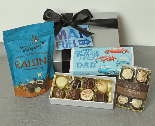 Father's Day Hamper with Luxury Chocolates and Assorted Raisins