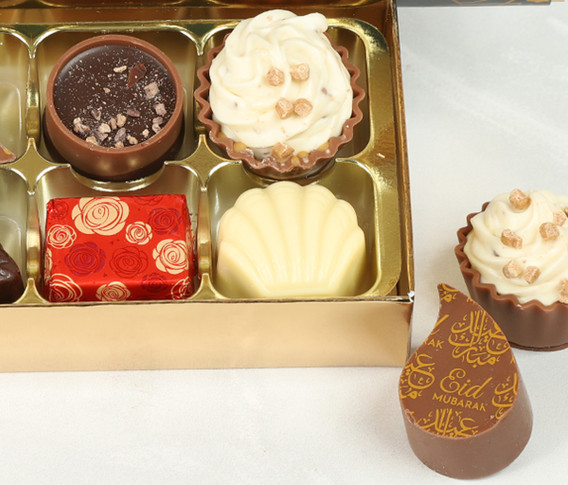 Pink and Gold Eid Mubarak Luxury Chocolate Gift Box