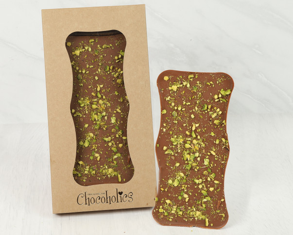 Dubai Pistachio Stuffed Milk Chocolate Slab