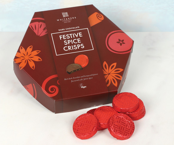 Chocolate suitable for Vegetarians and vegans - Festive spiced plain chocolate