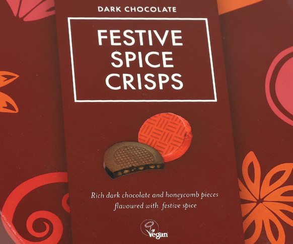 Festive Spice Dark Chocolate Crisps