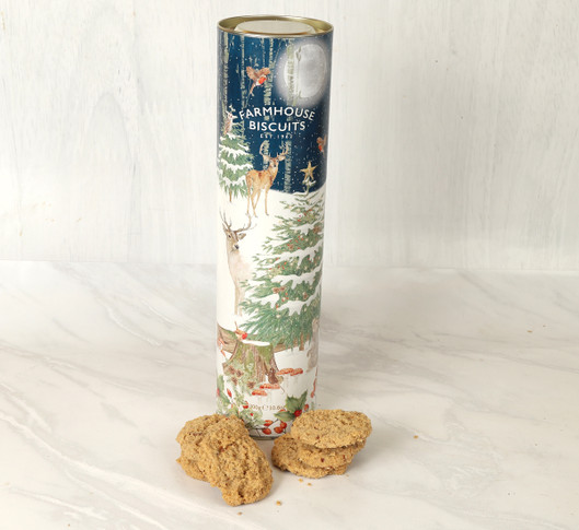 Festive Biscuit gift with piced oats