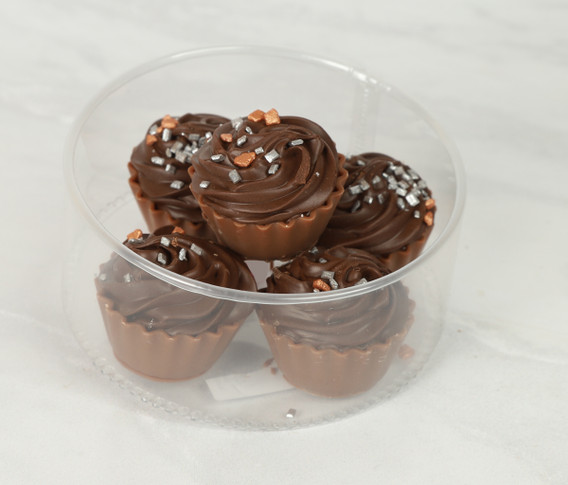 Tub of 5 Luxury Belgian Dark Chocolate Cupcake Chocolates