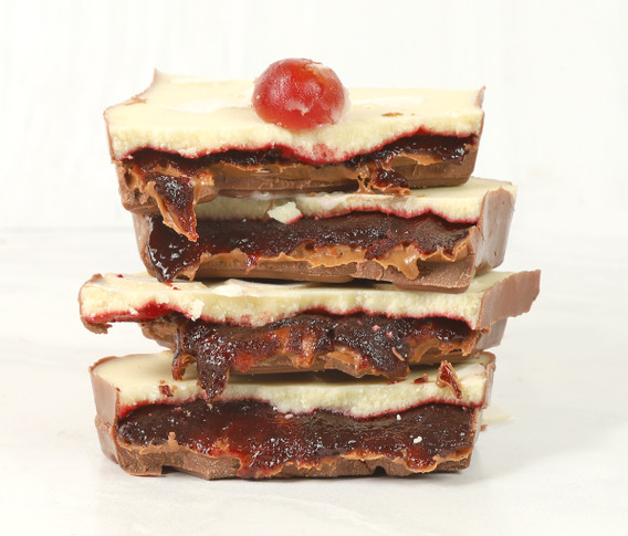 2140 Bakewell Tart Milk & White Chocolate Slab - Made in Berkshire