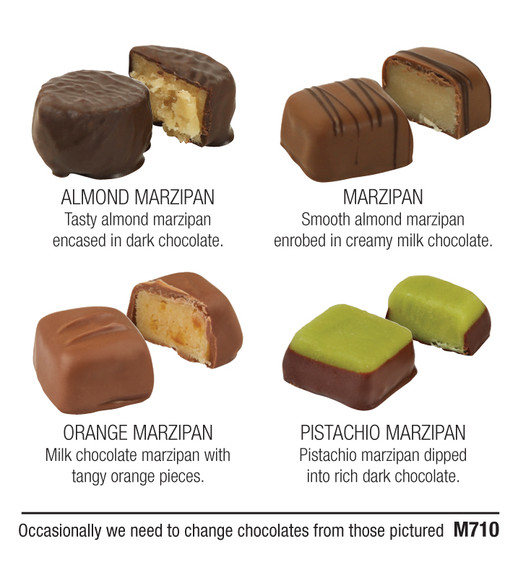 7020 Marzipan Collection - 12 Luxury Chocolate coated Marzipan