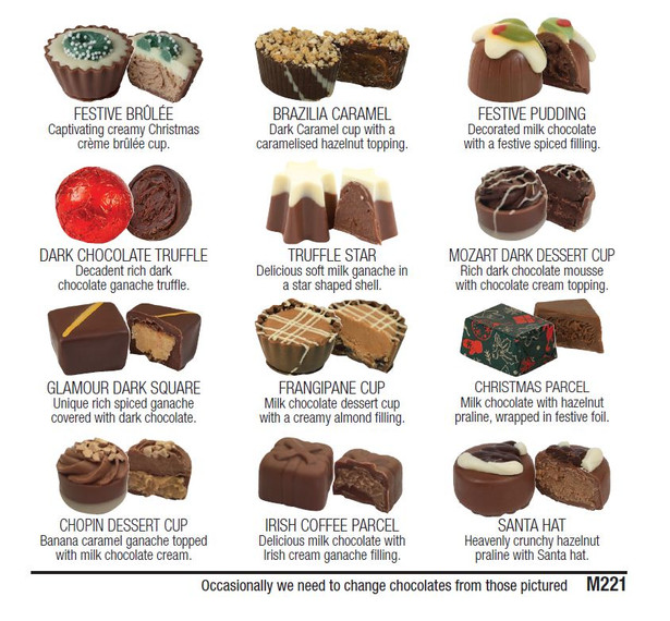 1100 Red Festive 12 Choc Gift Box - A Perfect Stocking Filler