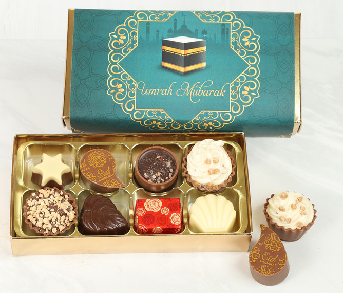 Umrah Chocolate Gift Box. Luxury Belgian Chocolates to celebrate Ummrah