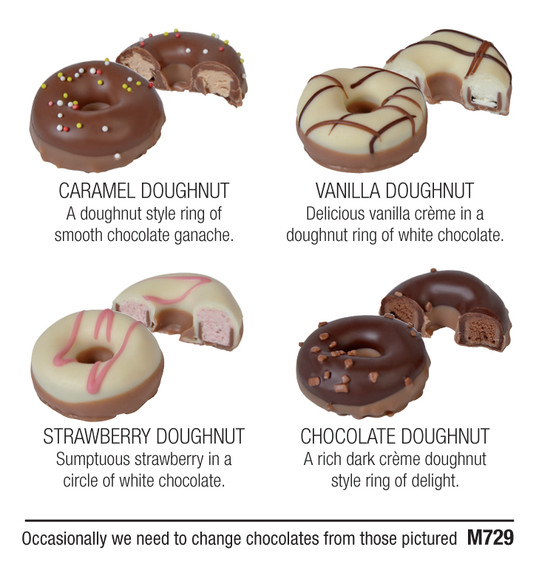 1031a Doughnut Style Chocolates - Cocoa Couture Luxury Chocolate Doughnuts
