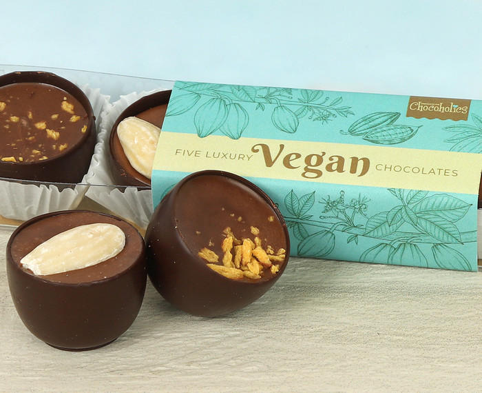 7394a Vegan Chocolate Collection - 5 Luxury Belgian Chocolates suitable for Vegans