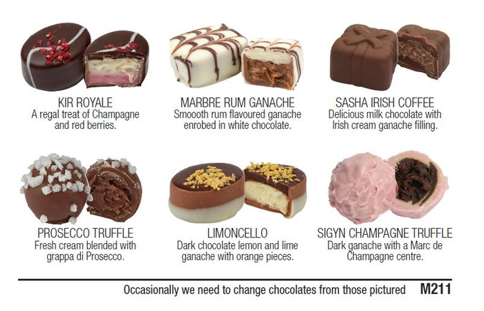 7106 Cocktail Selection with 12 Cocktail Flavoured Chocolates & Blue Ribbon