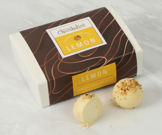 Luxury chocolates Lemon Flavoured White Chocolate Belgian truffles