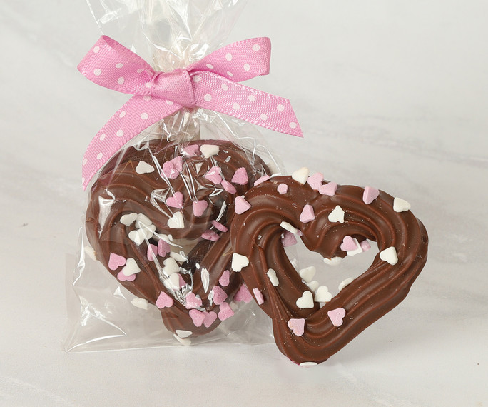 Cute Milk Chocolate Hearts packed Back to Back