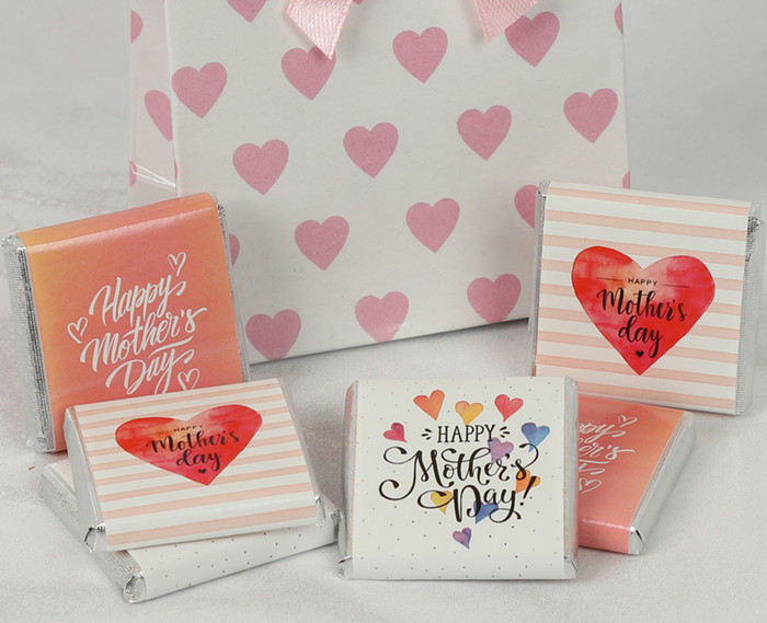 6153 Mother’s Day Pink Heart Box with 6 Chocolate Neapolitans