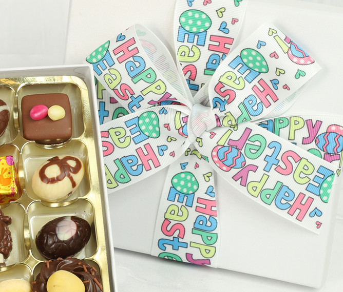 16 Chocolates with “Happy Easter” Ribbon