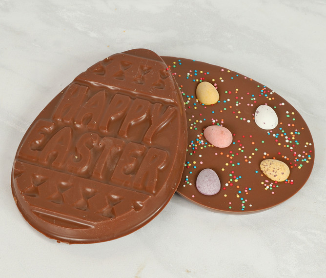 Chunky Chocolate Easter Egg Topped with Mini Eggs