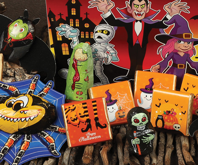 5561 Trick or Treat Goodie Box - Bursting with chocolate treats 5561 Trick or Treat Goodie Box - Bursting with chocolate treats