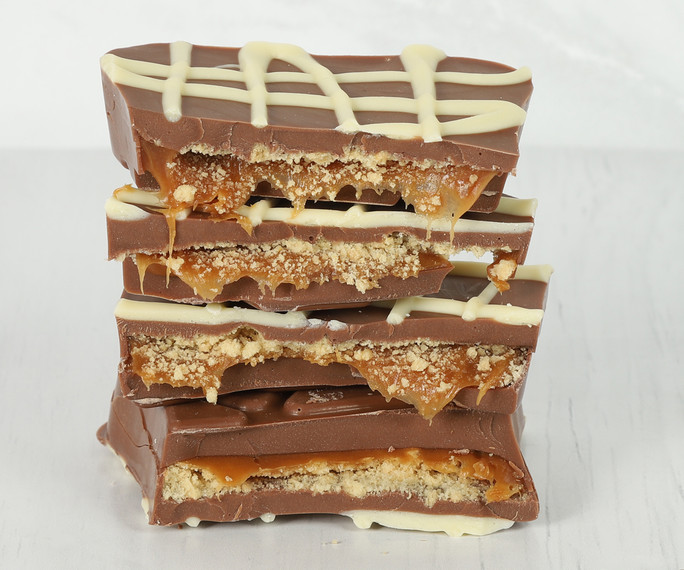 luxury belgian chocolate slab Millionaire’s Shortbread